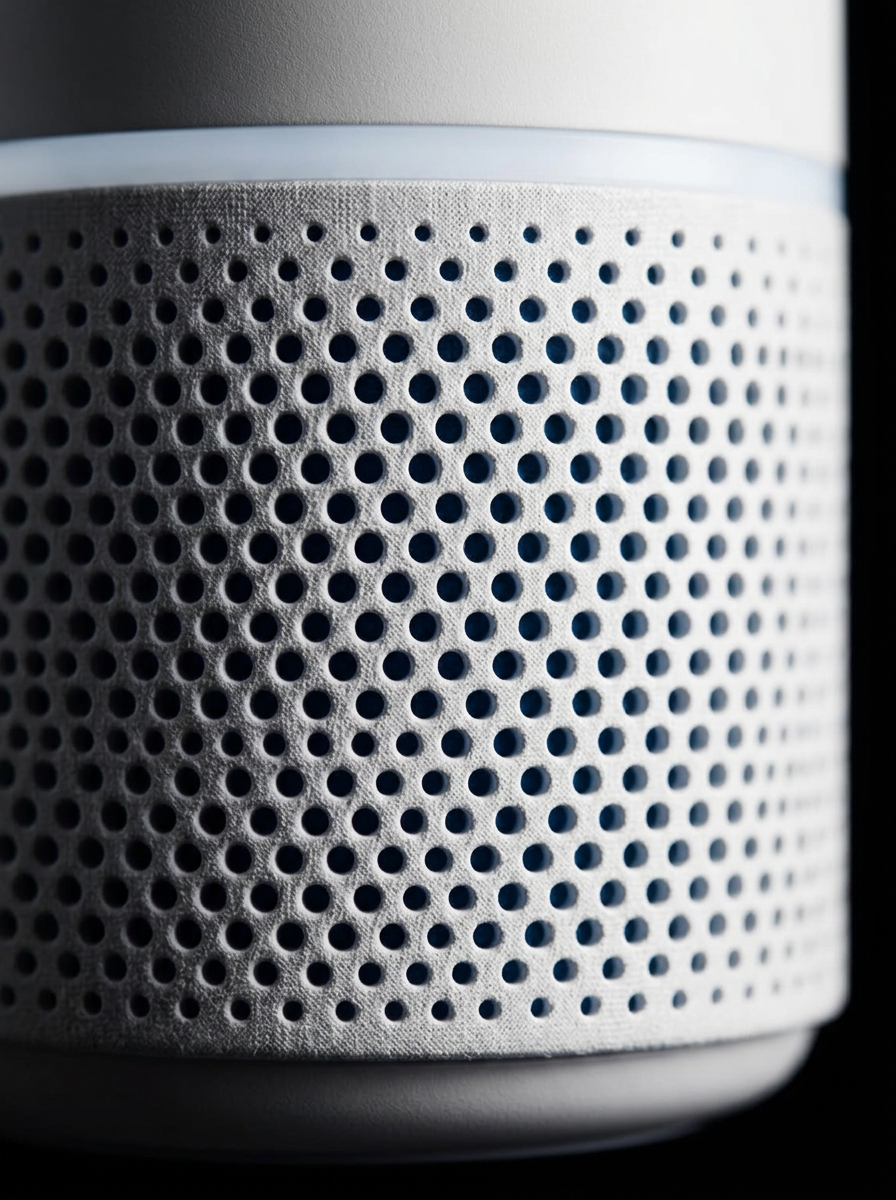 Macro detail of the perforated acoustic section of IntelliLight